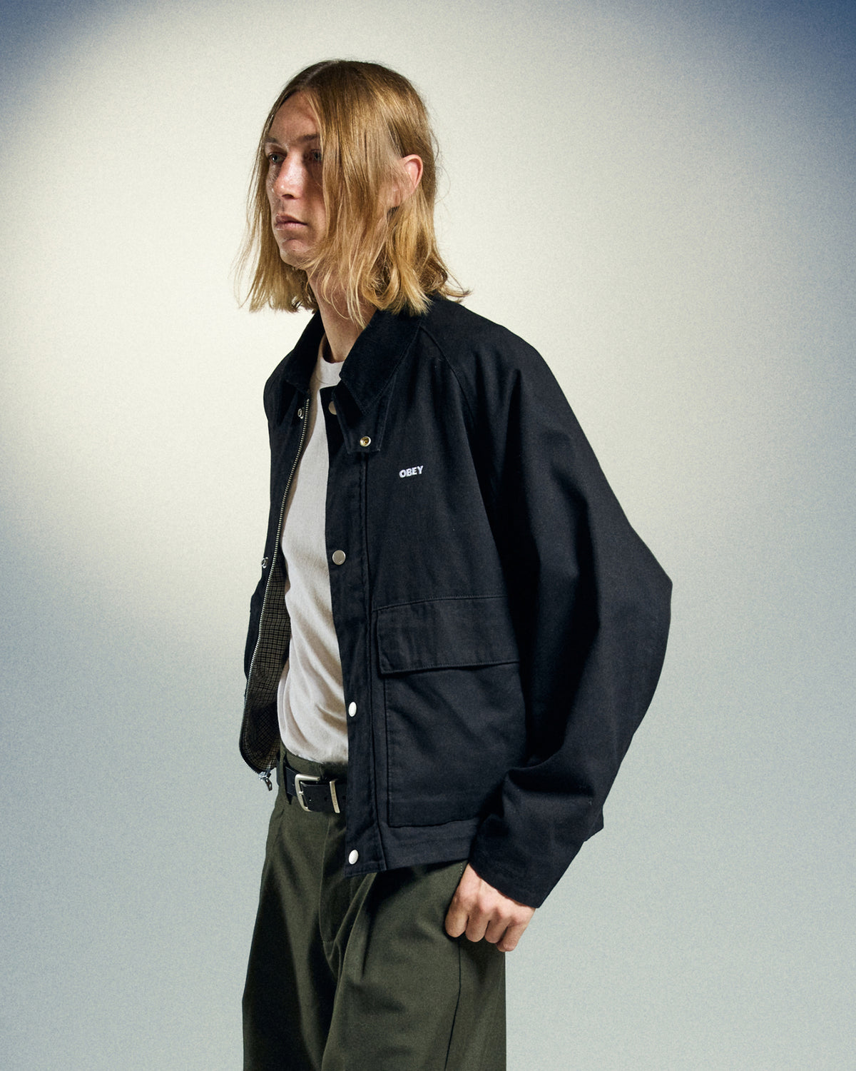 Obey Caden Work Jacket - Black Faded Wash