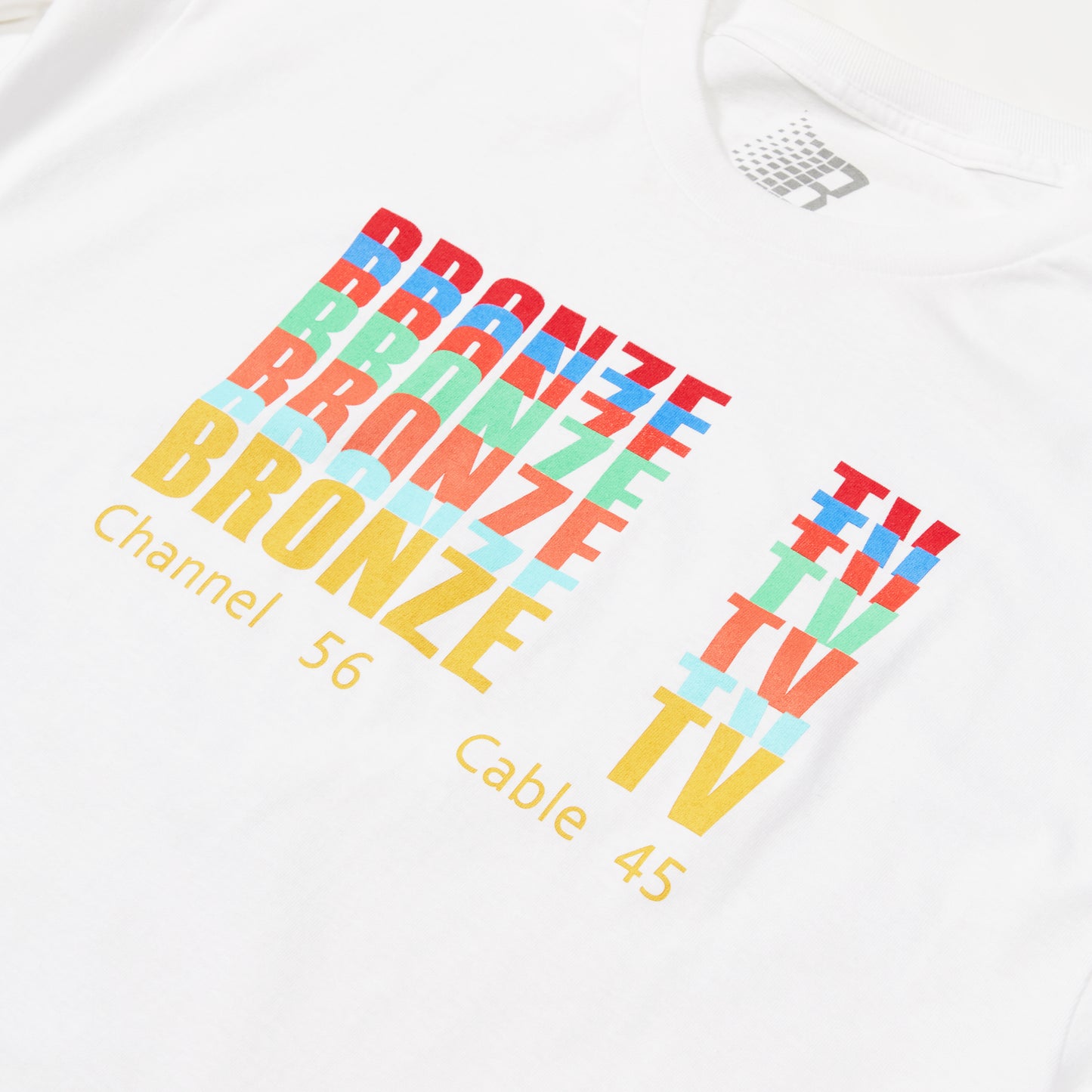 Bronze TV Long Sleeve Tee - White
