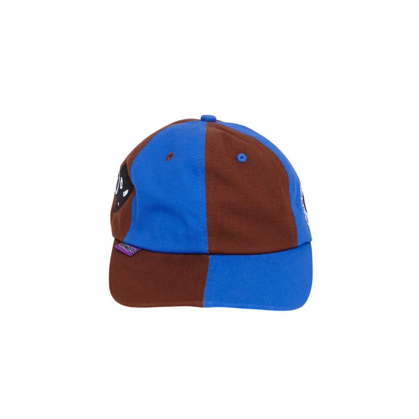Mixed 6 Panel Hat - Burgundy / Blue