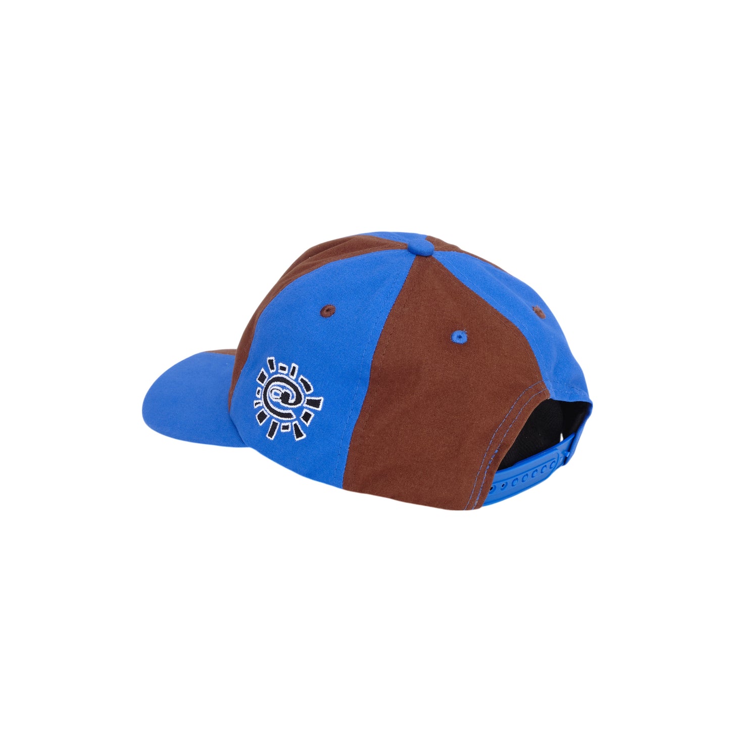 Mixed 6 Panel Hat - Burgundy / Blue