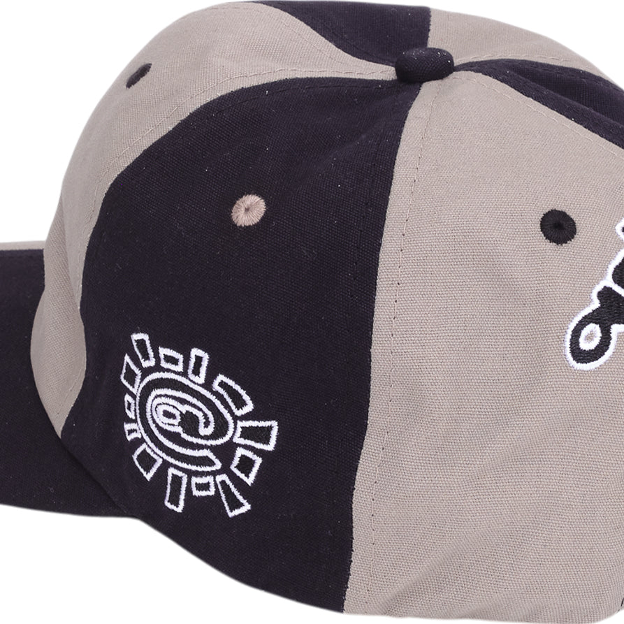 2 Tone 6 Panel Cap - Grey / Black