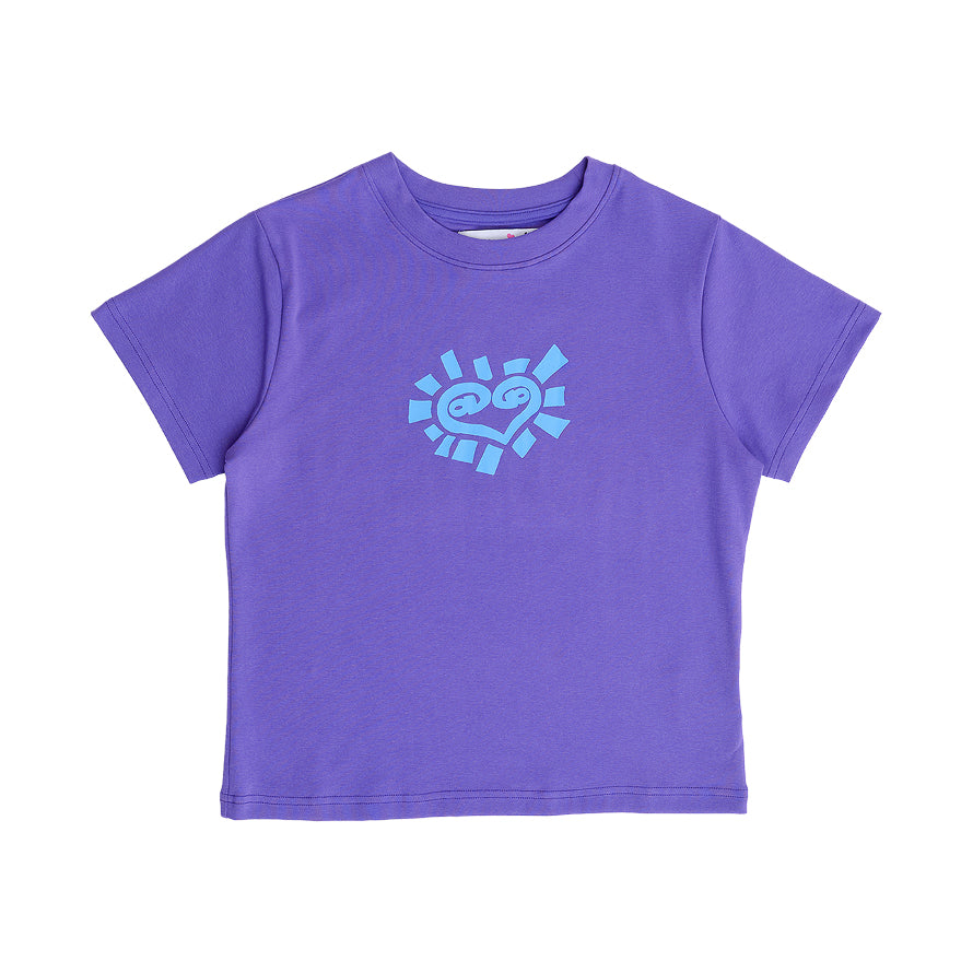 Heart Sun Baby Tee - Purple