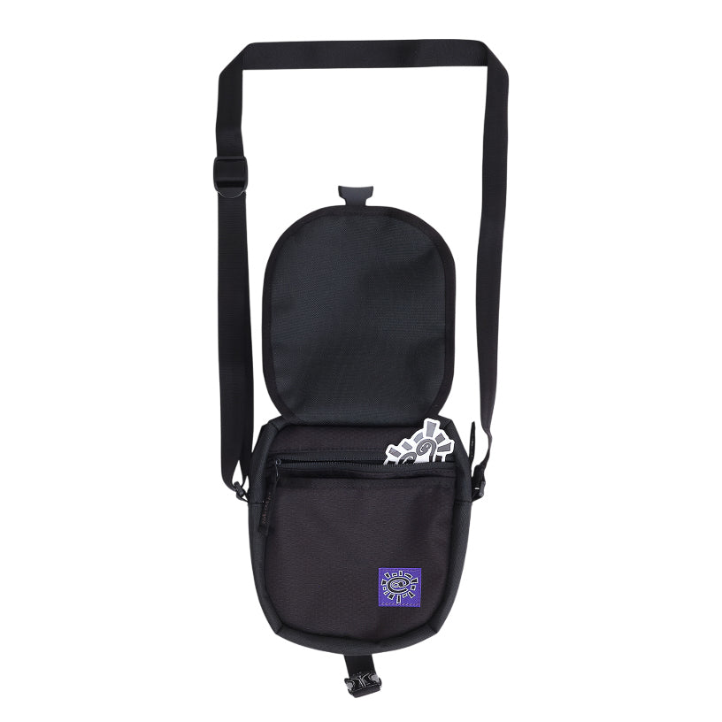 6 Pocket Side Trapper Bag - Black