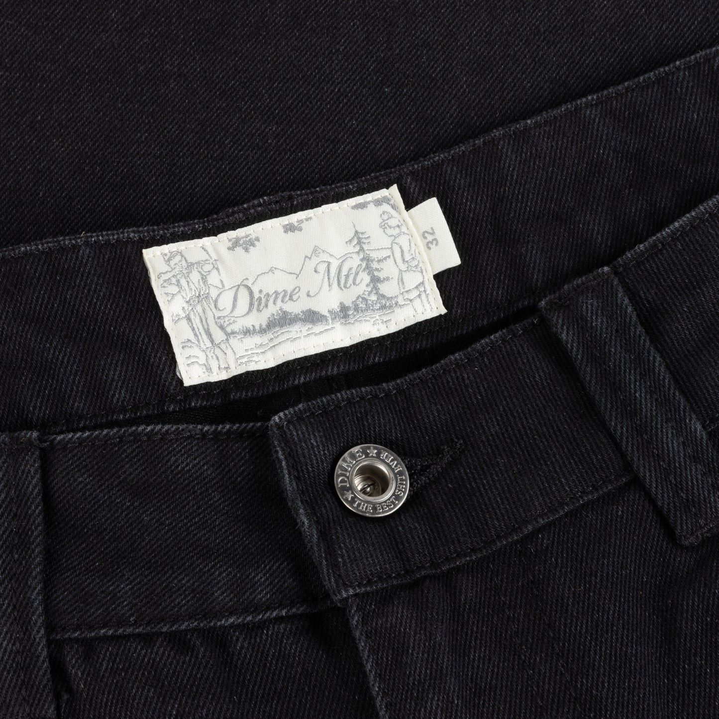 Baggy Denim Pants - Black