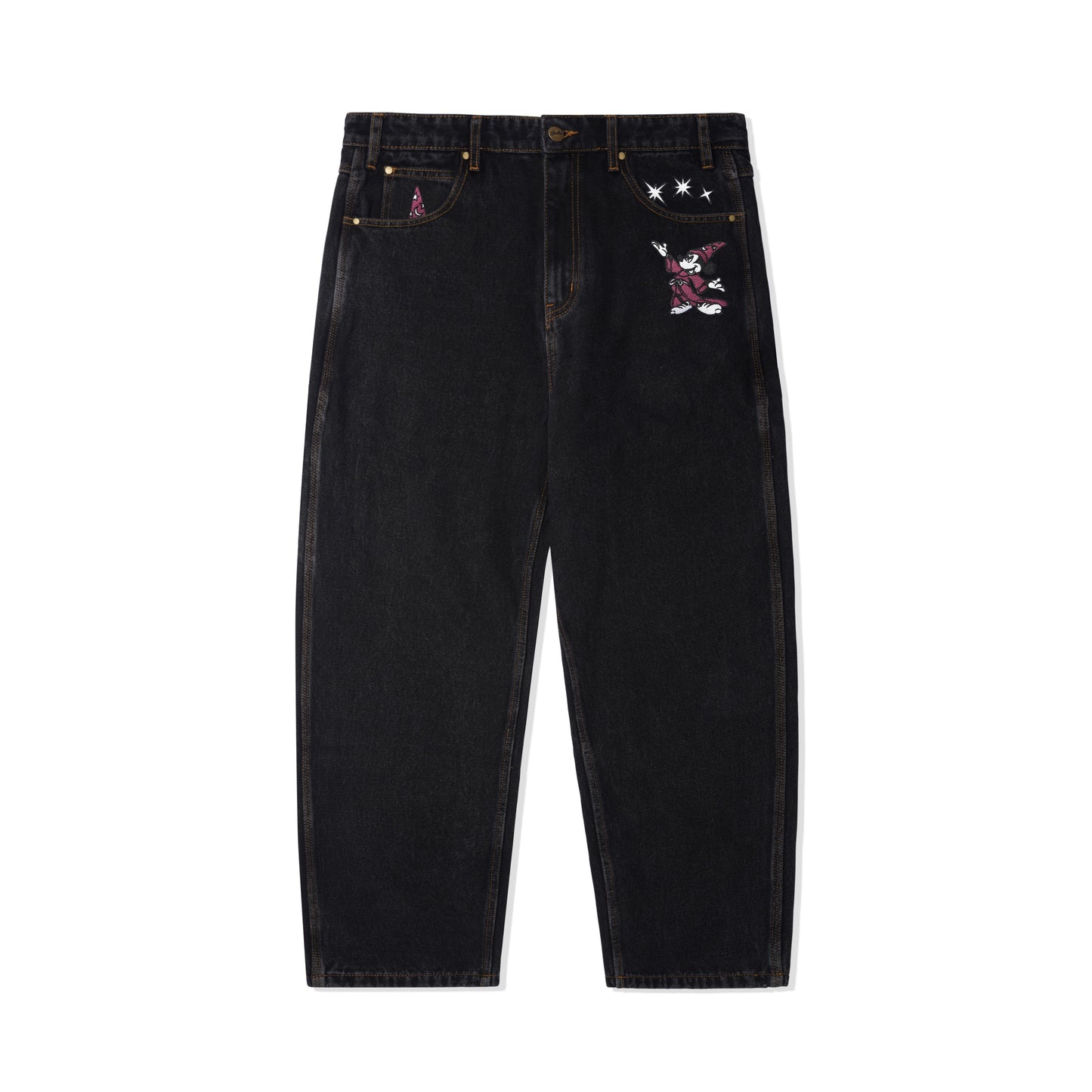 Fantasia Baggy Denim Jeans - Washed Black