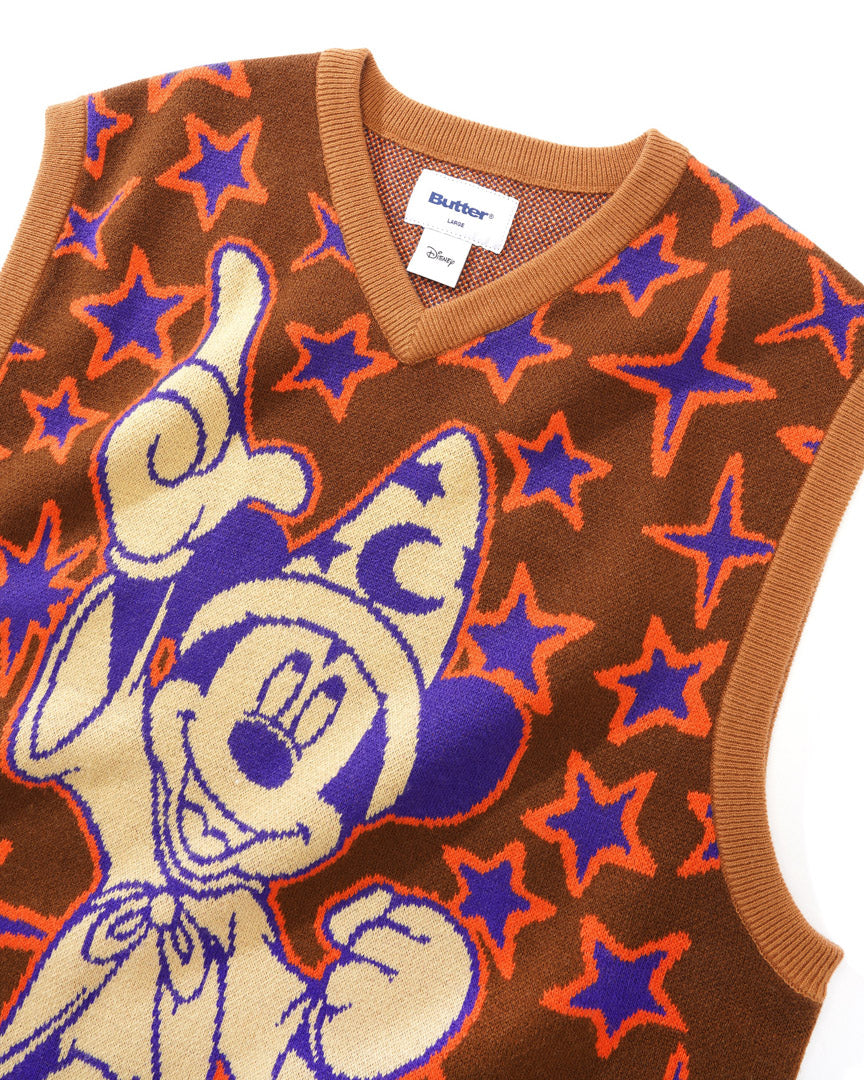 Starry Skies Knitted Vest - Brown