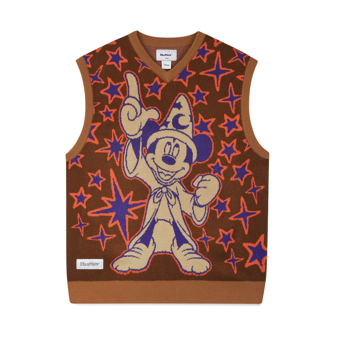 Starry Skies Knitted Vest - Brown