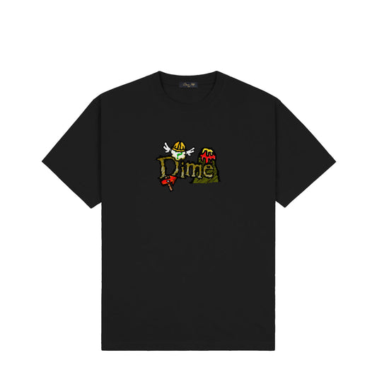 Classic Fuzzy Tee - Black