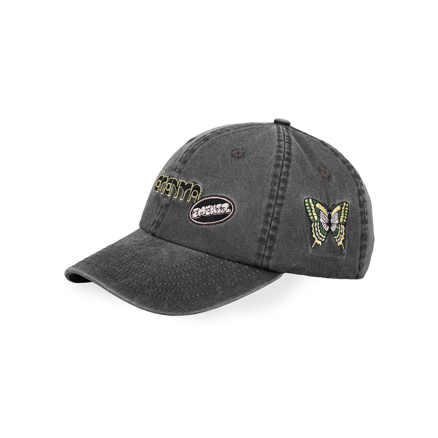 Dots Patch Cap - Washed Black