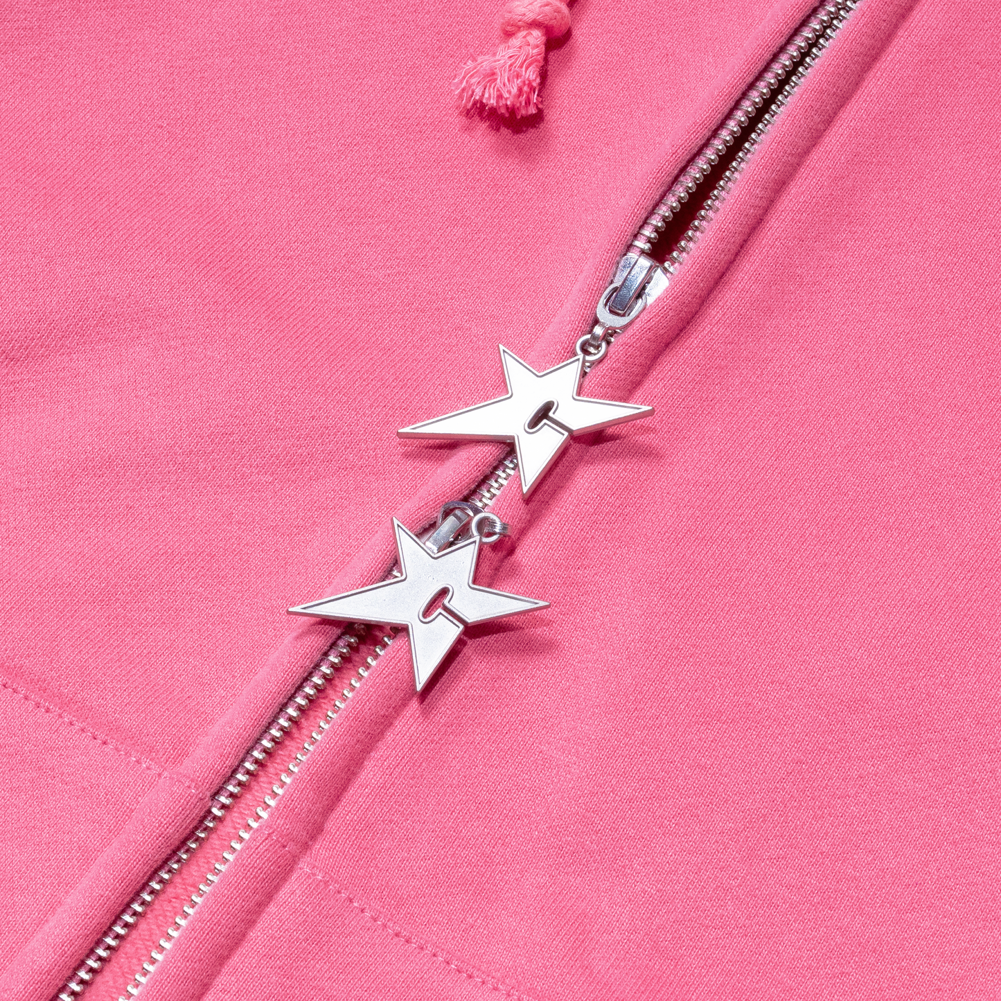 Big C-Star Double Zip Hoodie - Pink