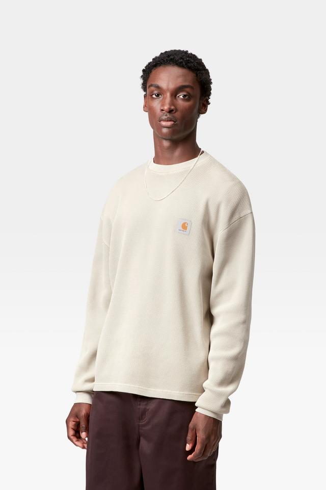 Vista LS Waffle Tee - Fleur De Sel, Garment dyed