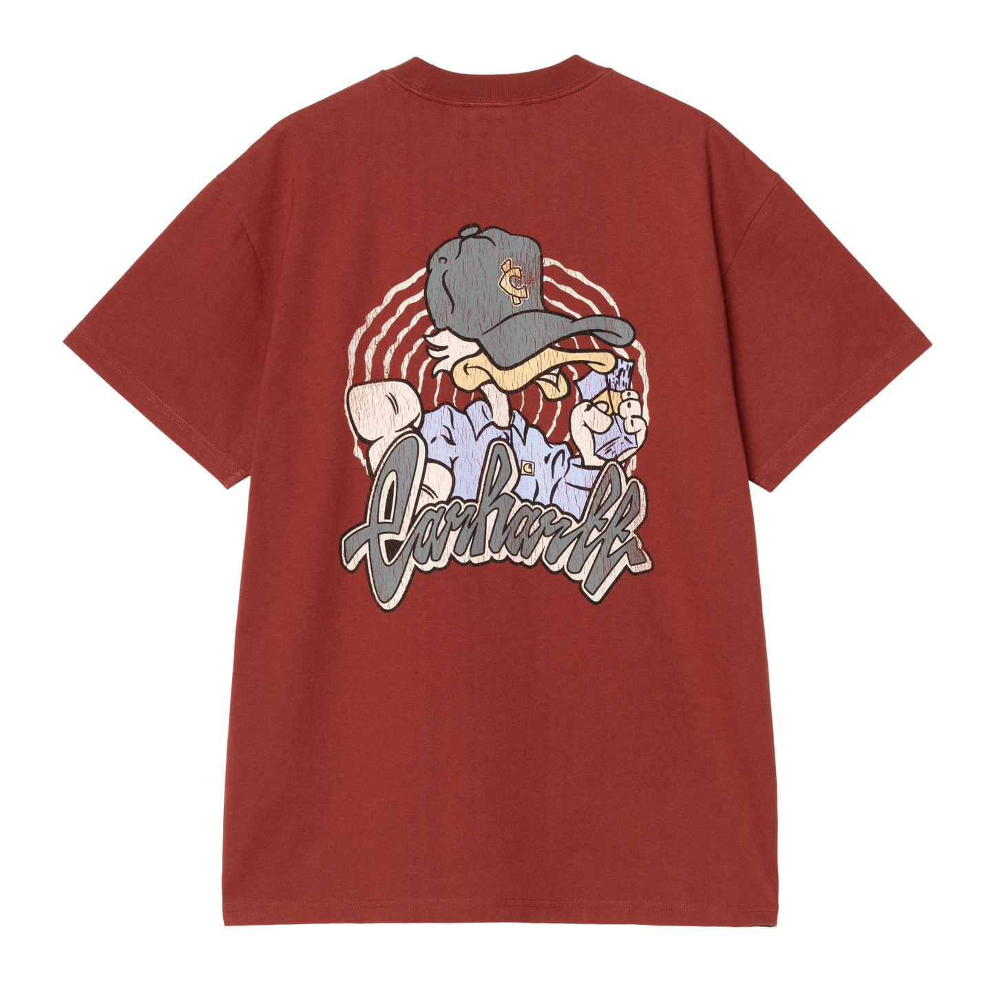 Chedda Tee - Dark Brick, Heavy Stone Wash