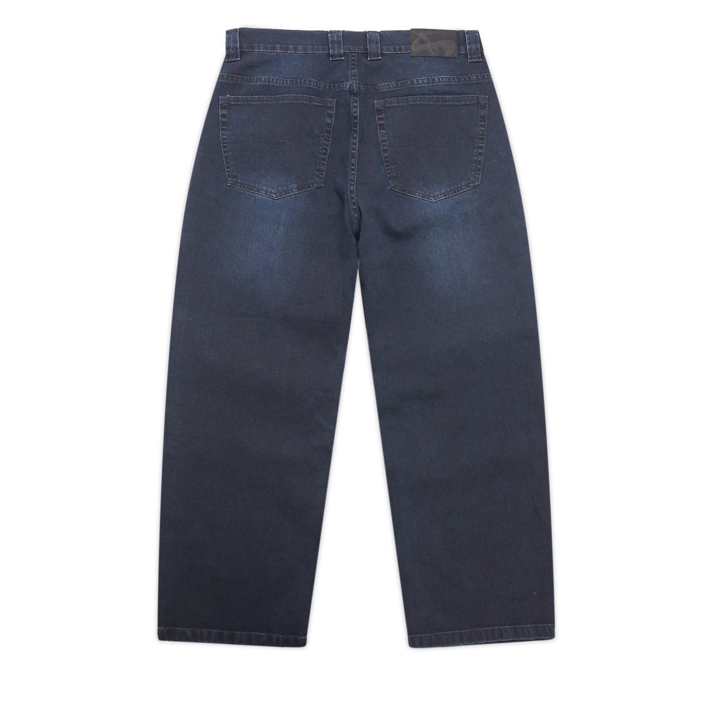 Ivory Slub Jeans - Dark Denim Faded