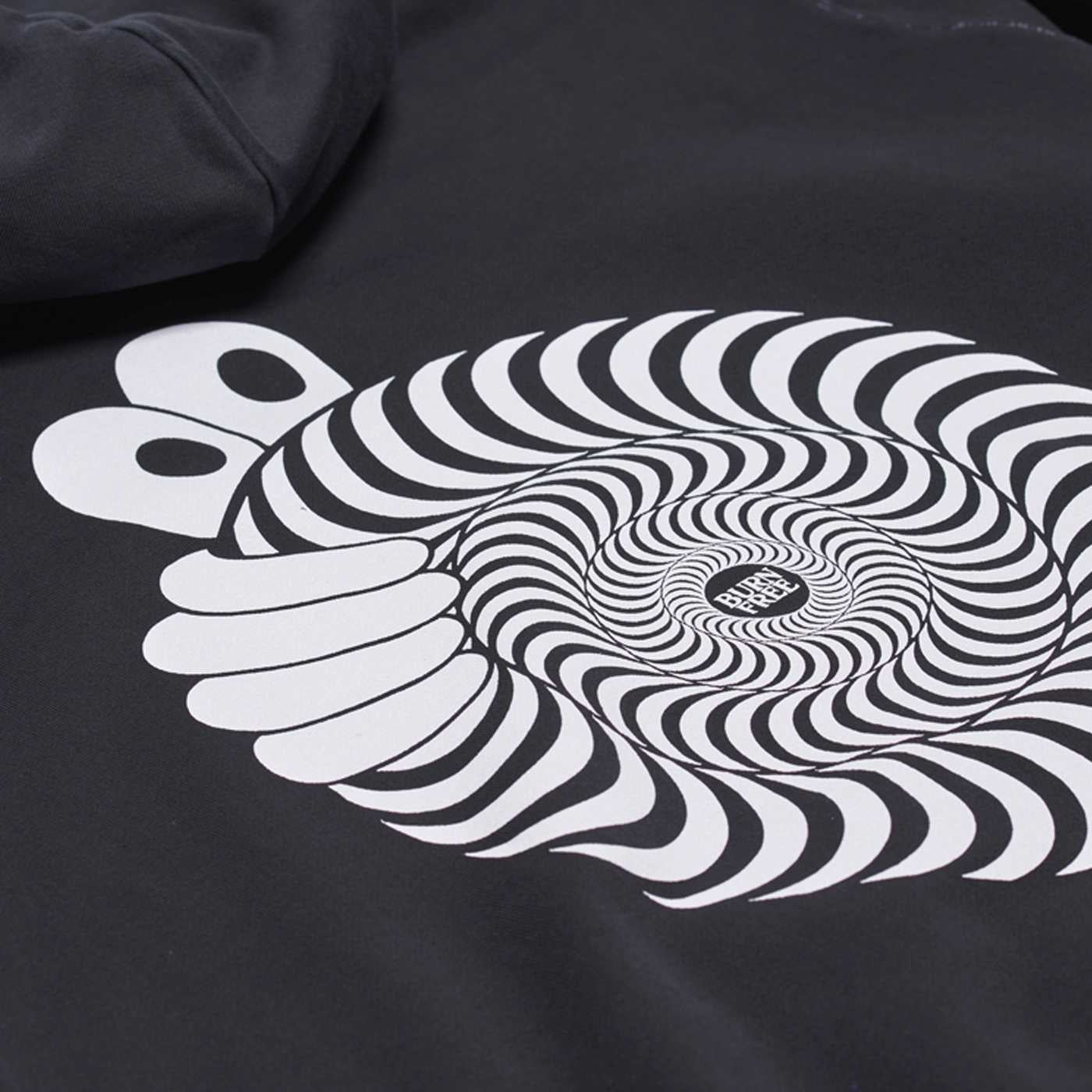 LRAB x Spitfire Swirl Hoodie - Washed Black