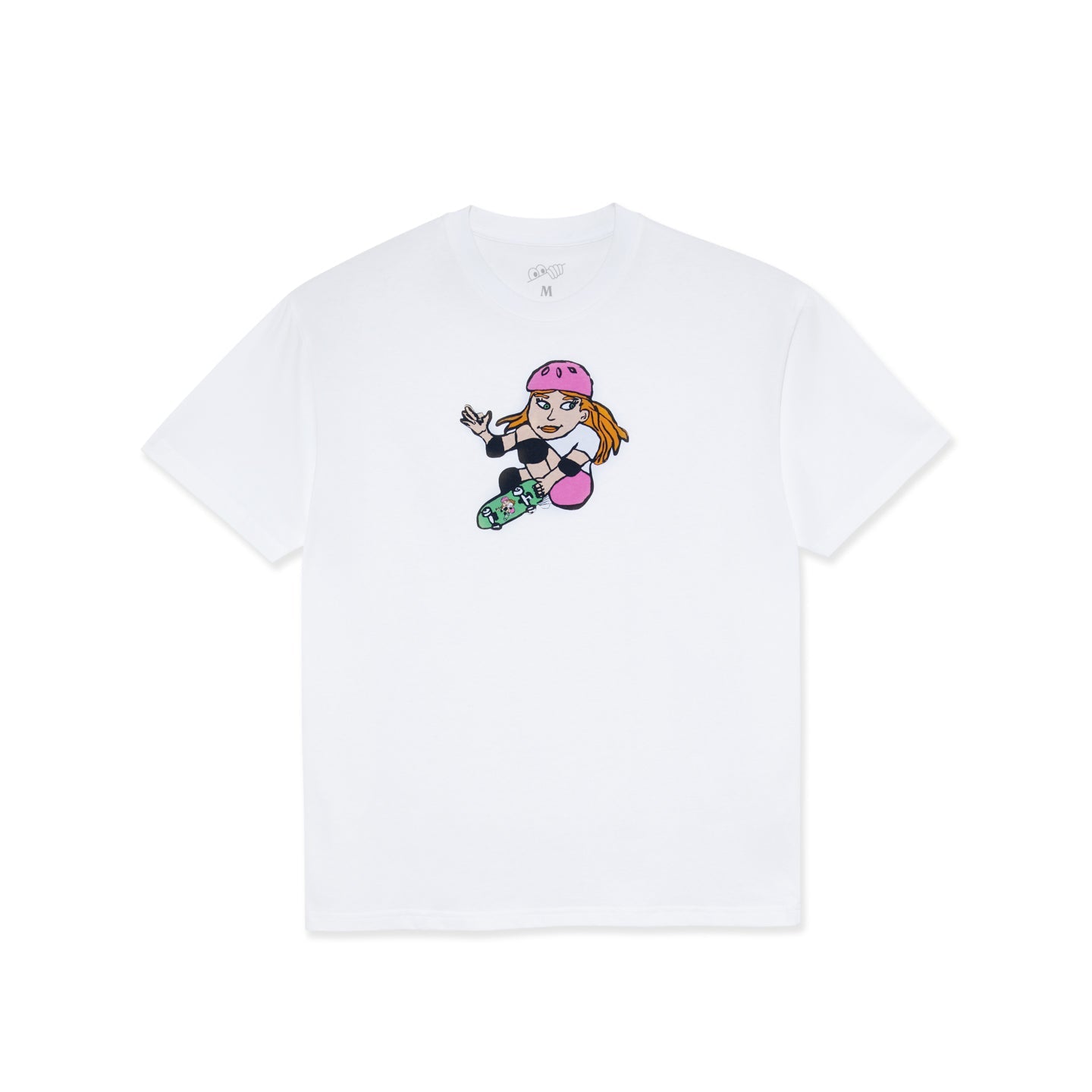Skater Skating on a Skateboard Tee - White