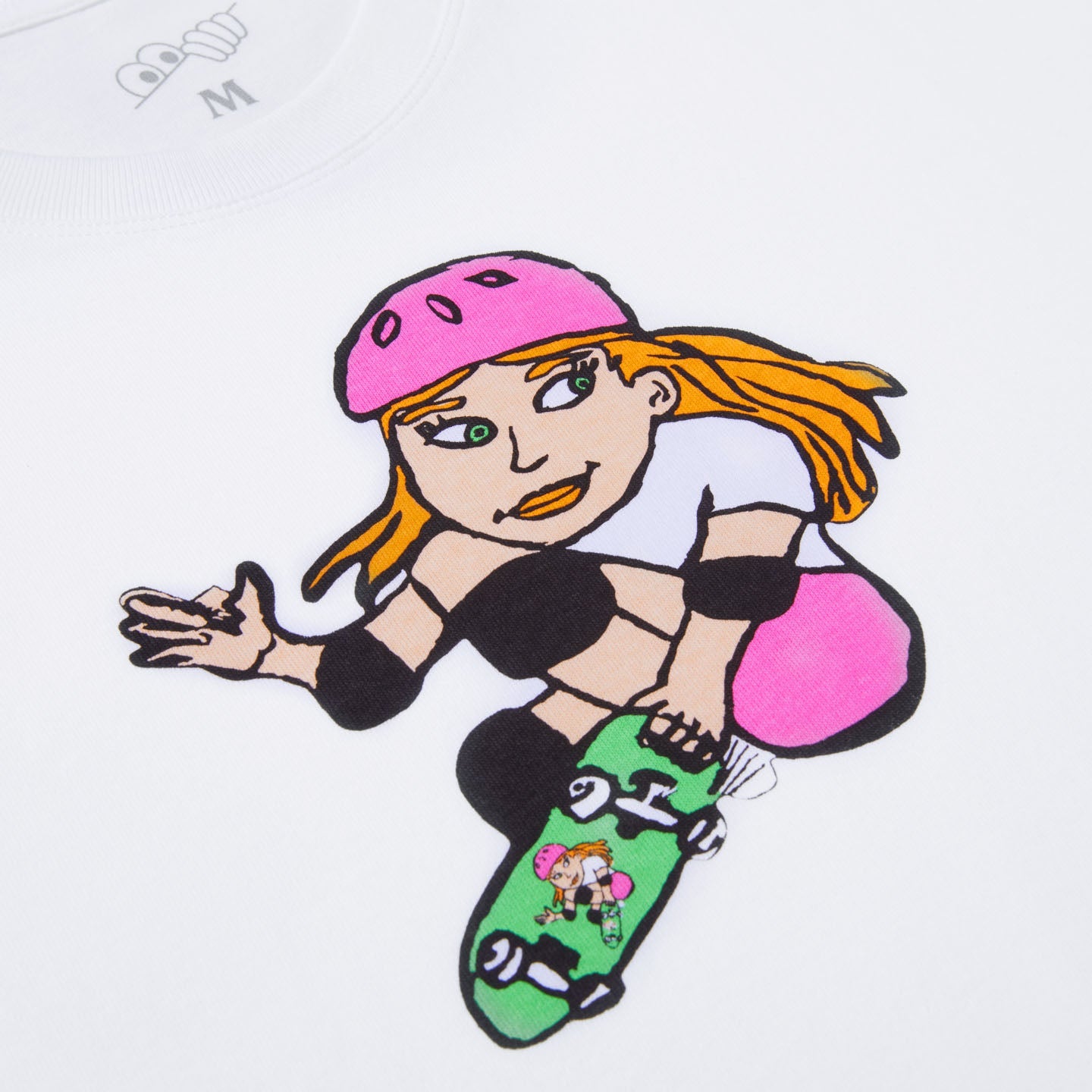 Skater Skating on a Skateboard Tee - White