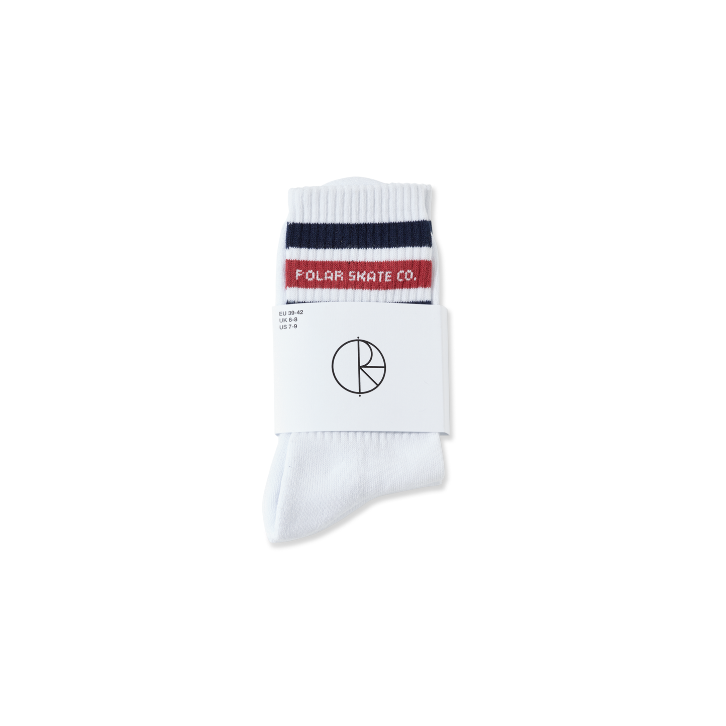 Fat Stripe Socks - White / Navy / Red