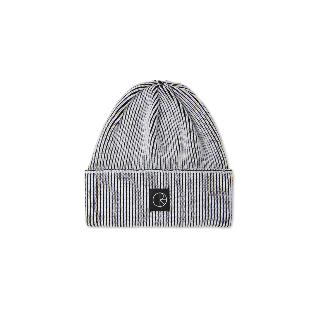 Merino Lines Beanie - White / Black
