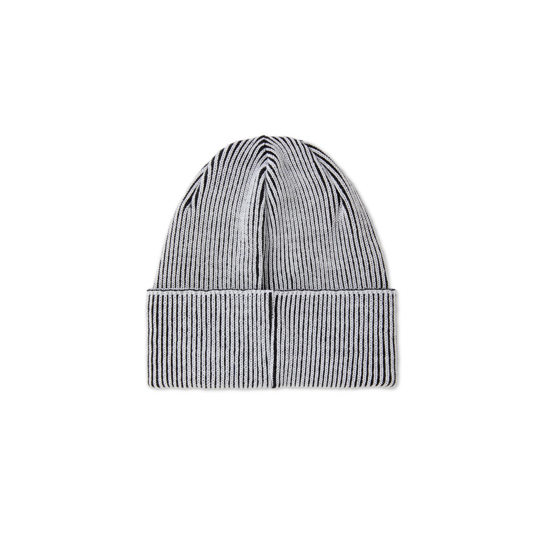 Merino Lines Beanie - White / Black