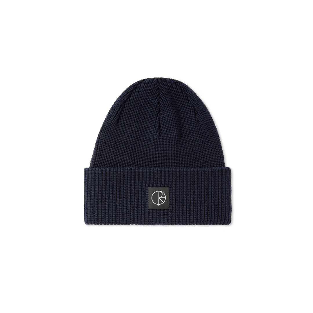 Merino Lines Beanie - Navy