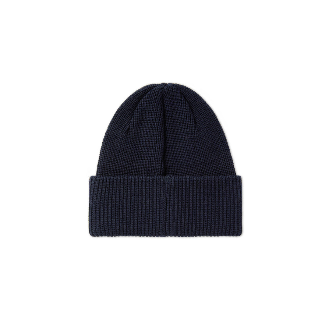 Merino Lines Beanie - Navy