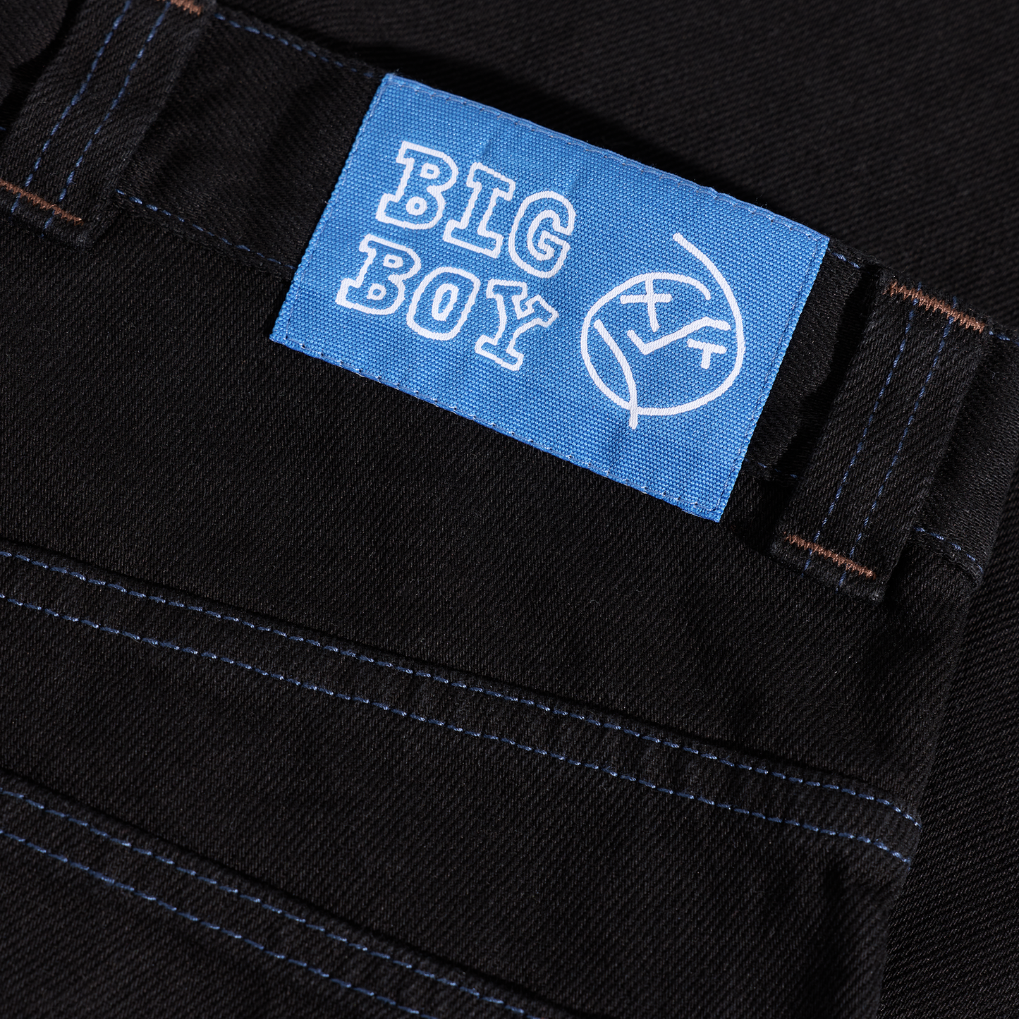Big Boy Pants - Black / Blue Stitching