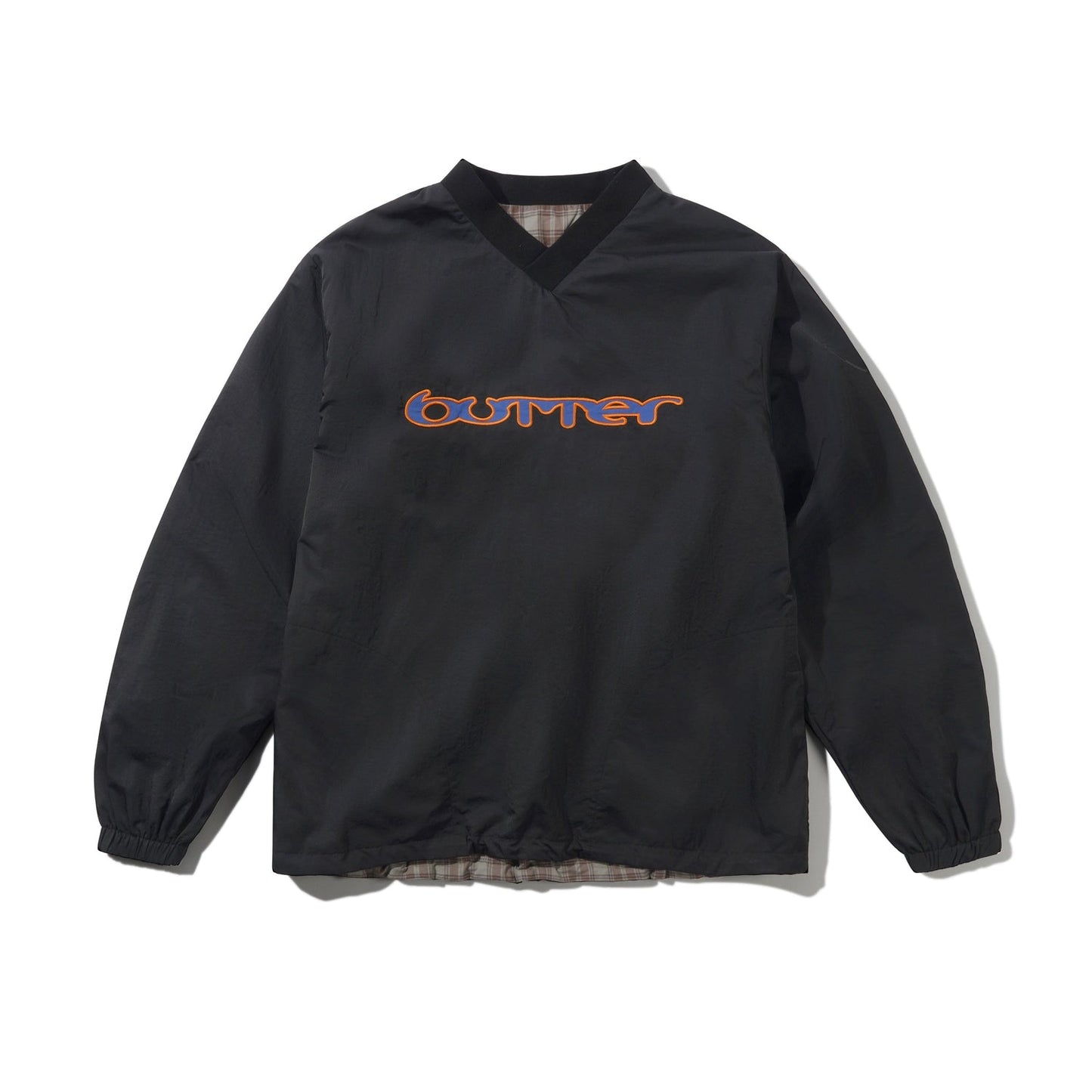Reversible Dugout Pullover Crewneck - Black / Stone Plaid