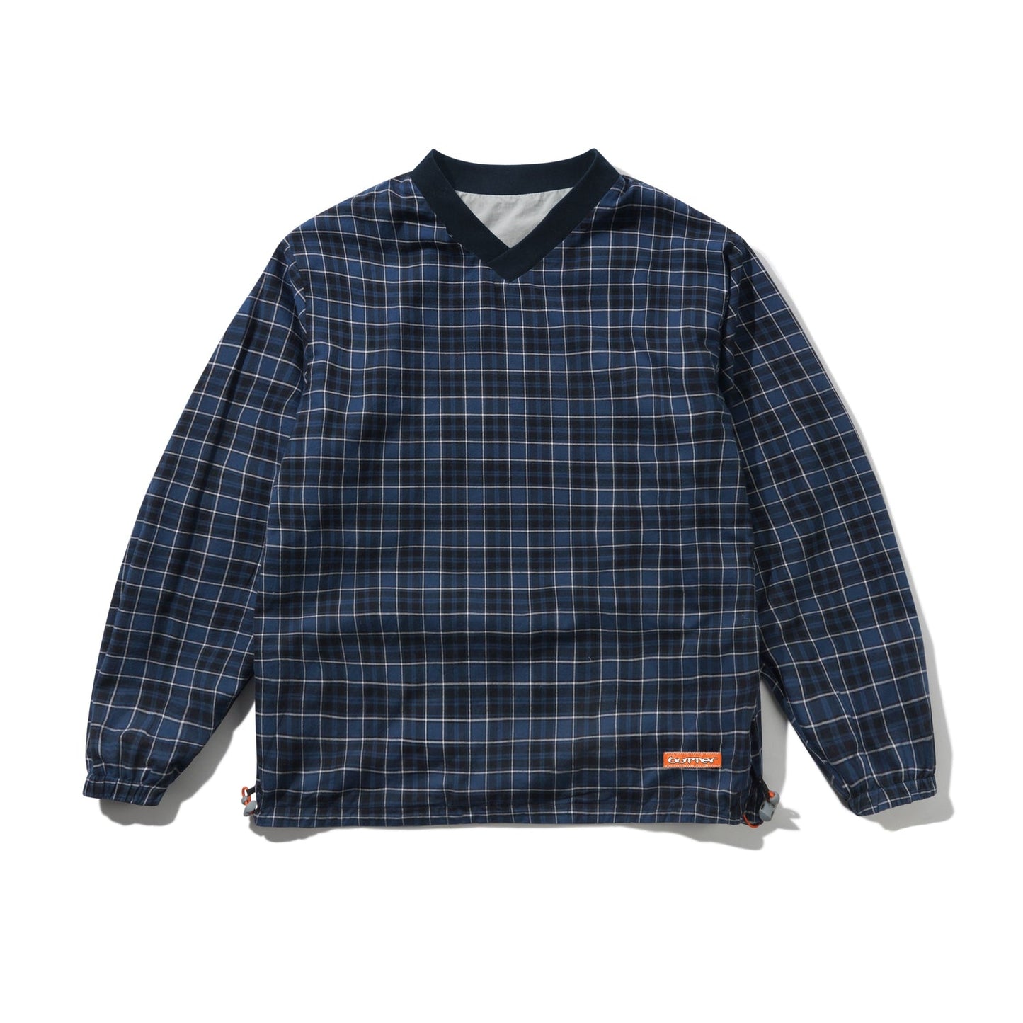 Reversible Dugout Pullover Crewneck - Grey / Navy Plaid