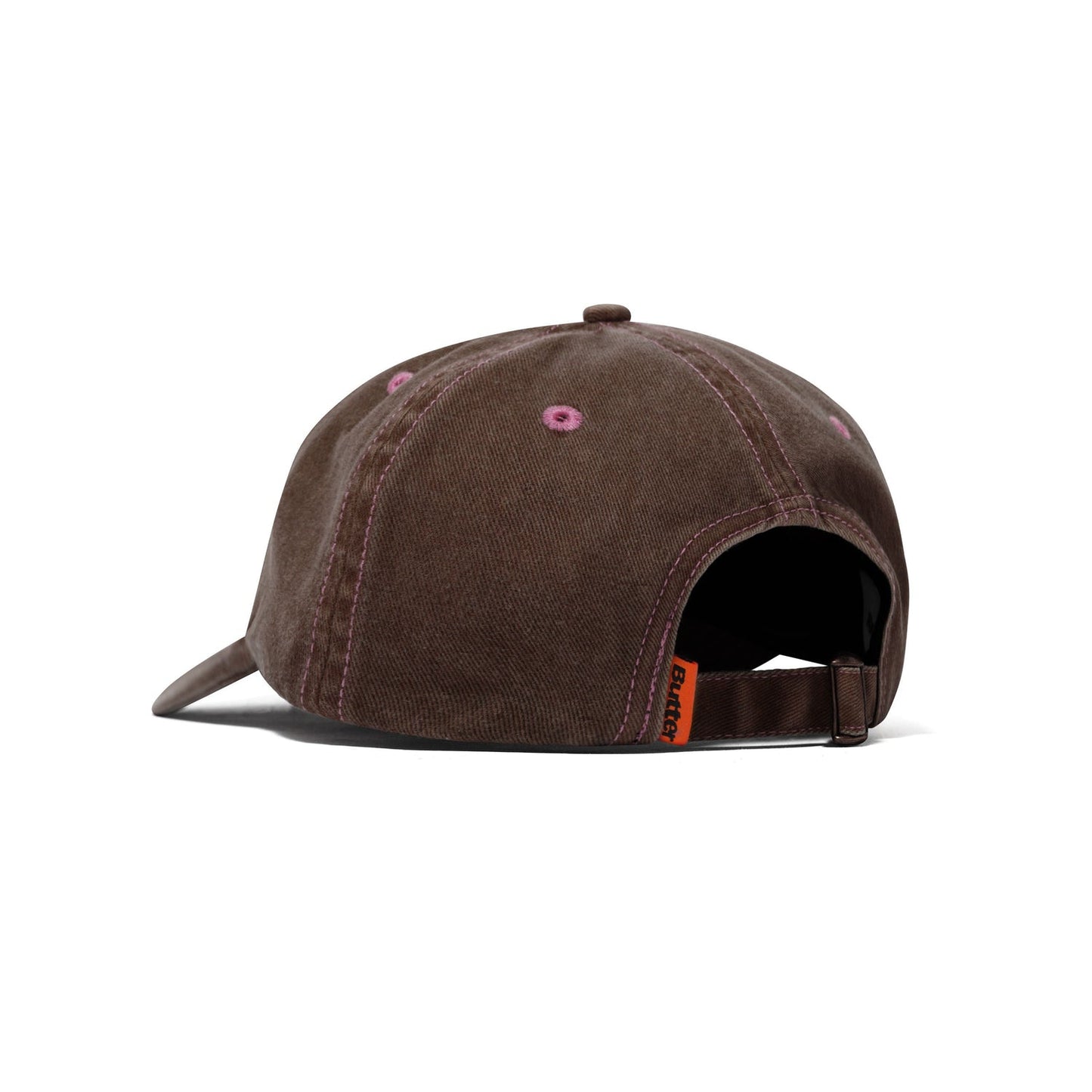 Rounded Logo 6 Panel Cap - Washed Brown