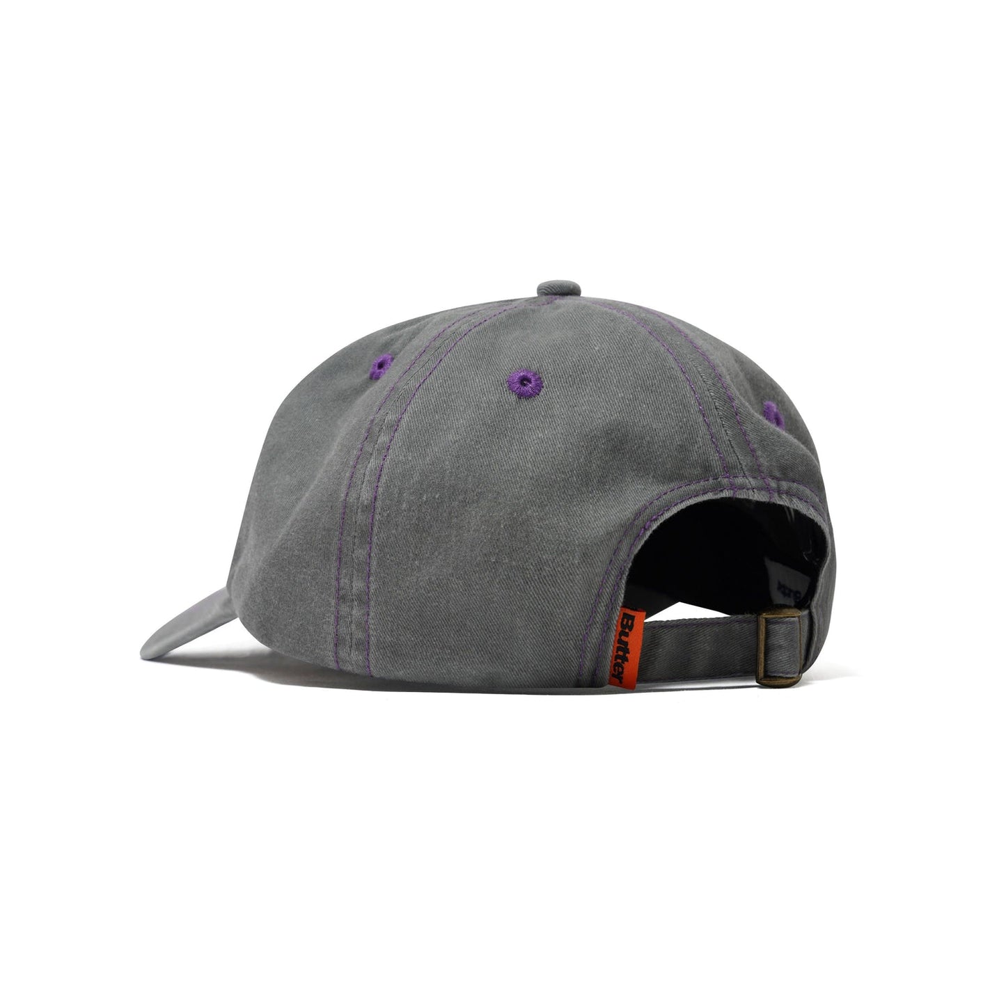 Rounded Logo 6 Panel Cap - Washed Grey