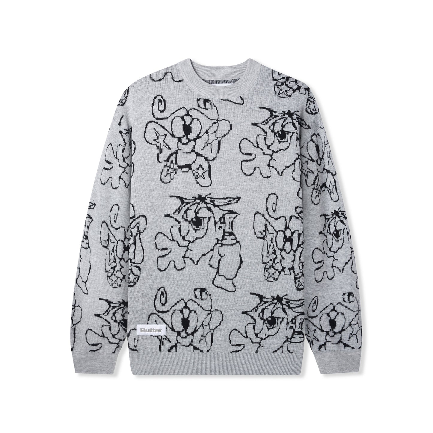 Spray Knit Sweater - Grey