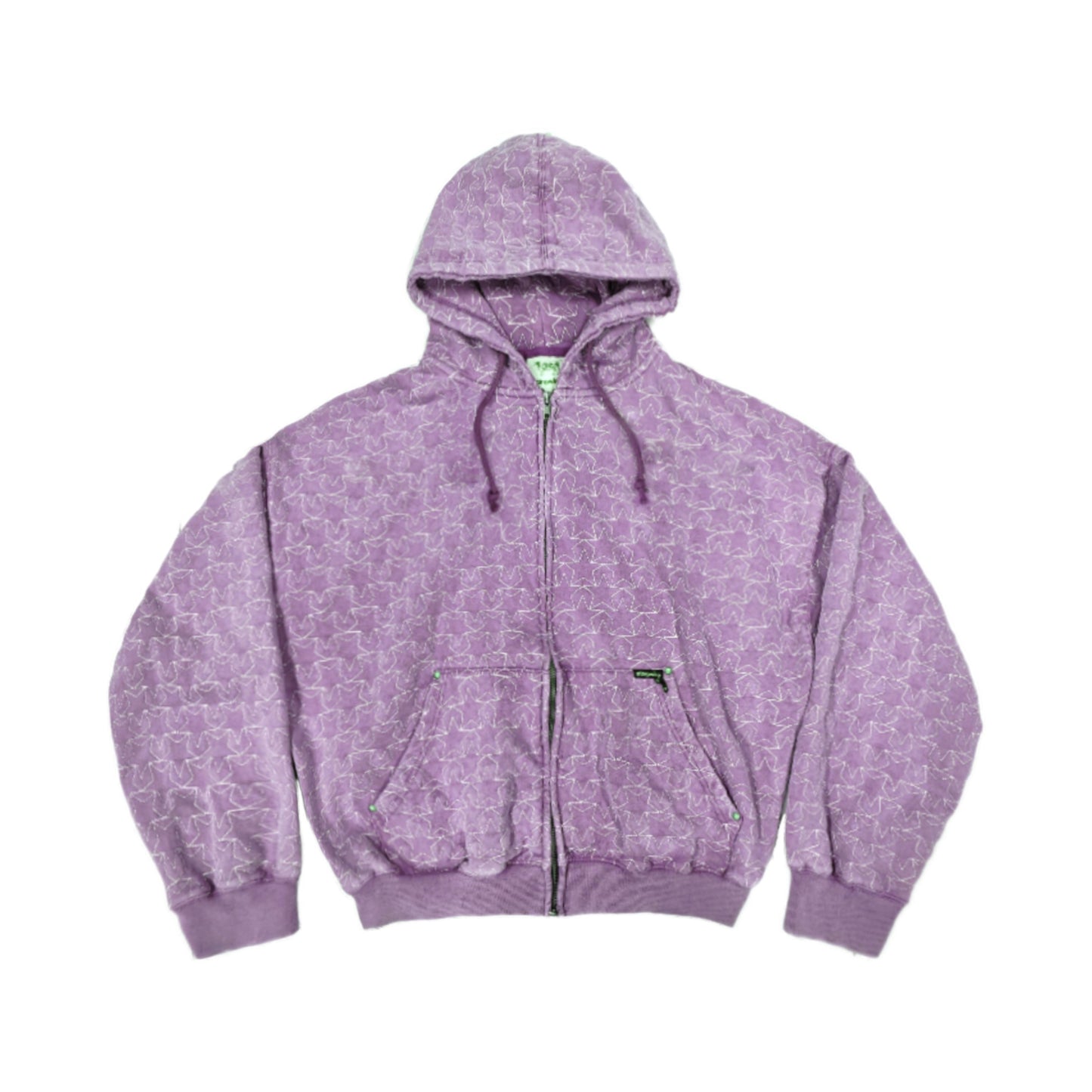 All Star Zip Up Hoodie - Acid Purple