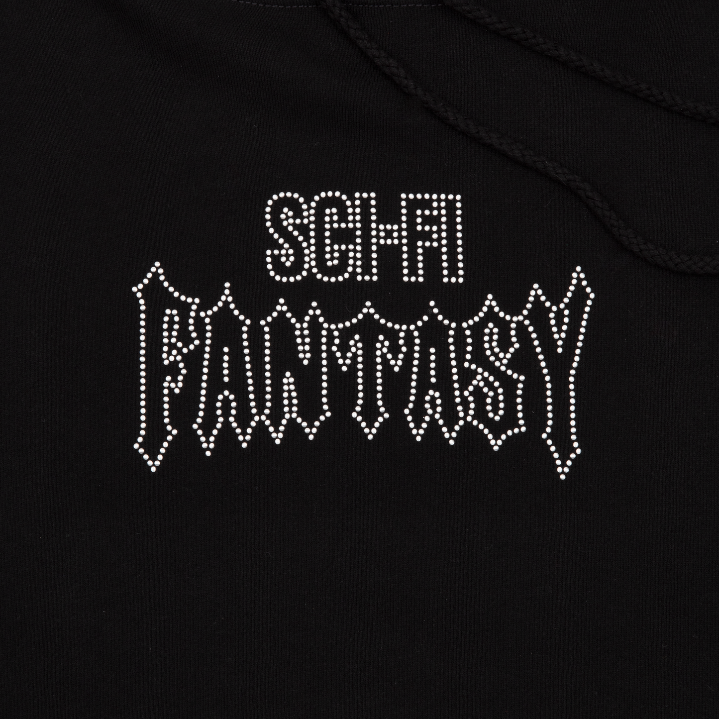 Biker Studded Hoodie - Black
