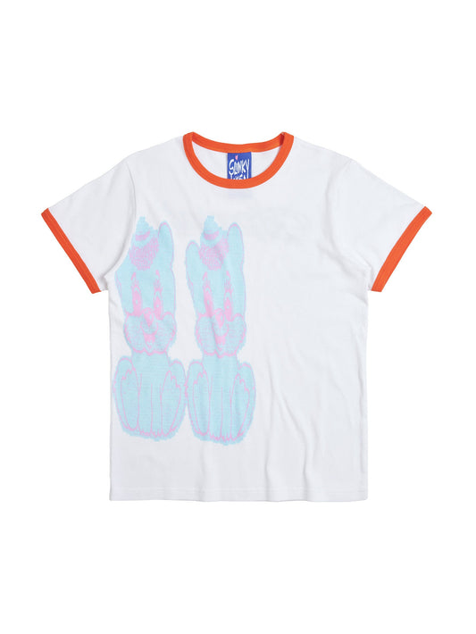 Cutie Ringer Unisex Tee - White
