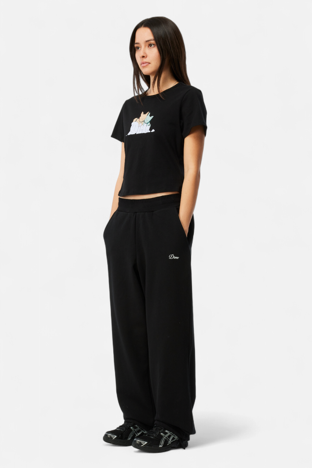 Fluff Baby Tee - Black