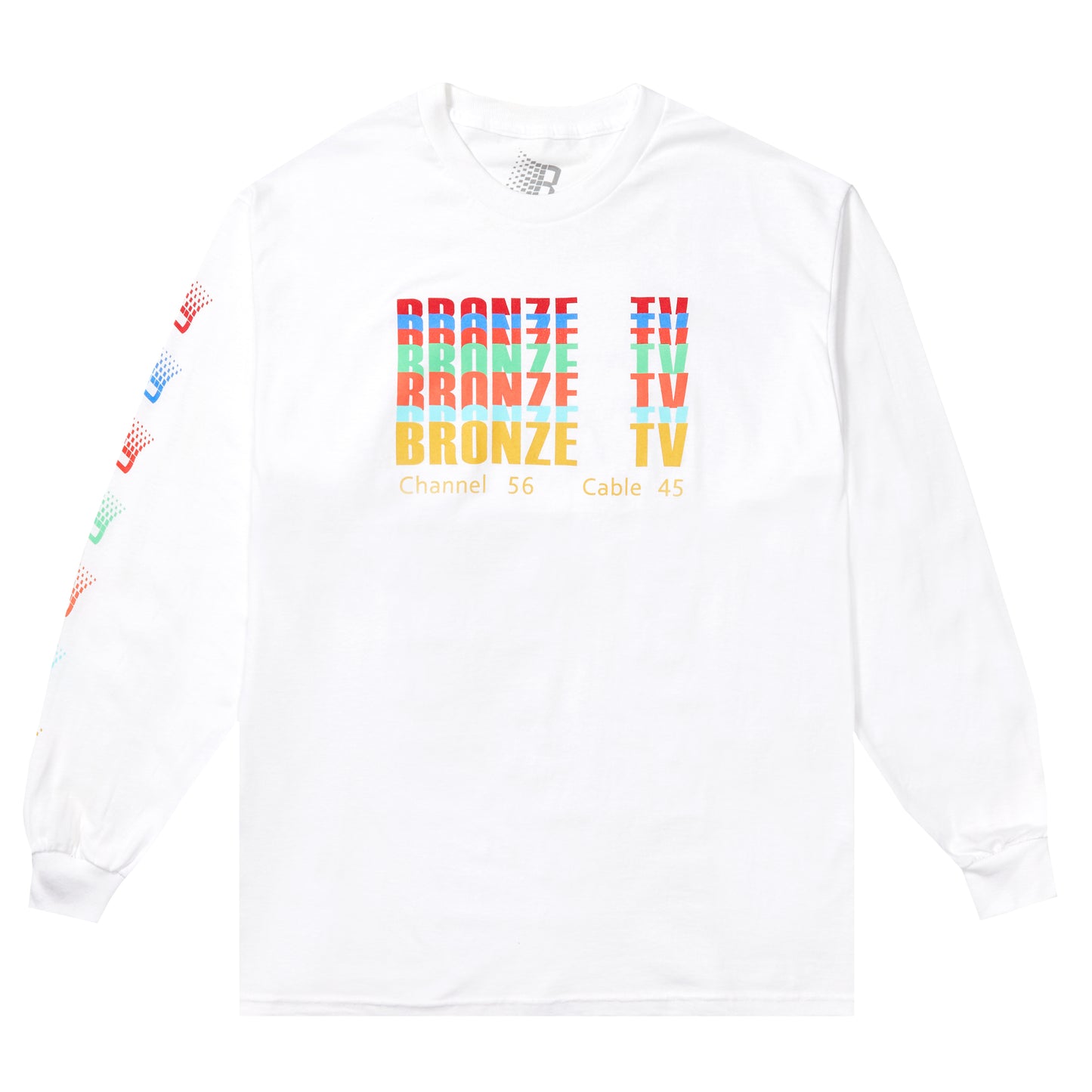 Bronze TV Long Sleeve Tee - White