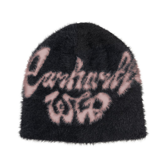 Chedda Beanie - Black / Glassy Pink