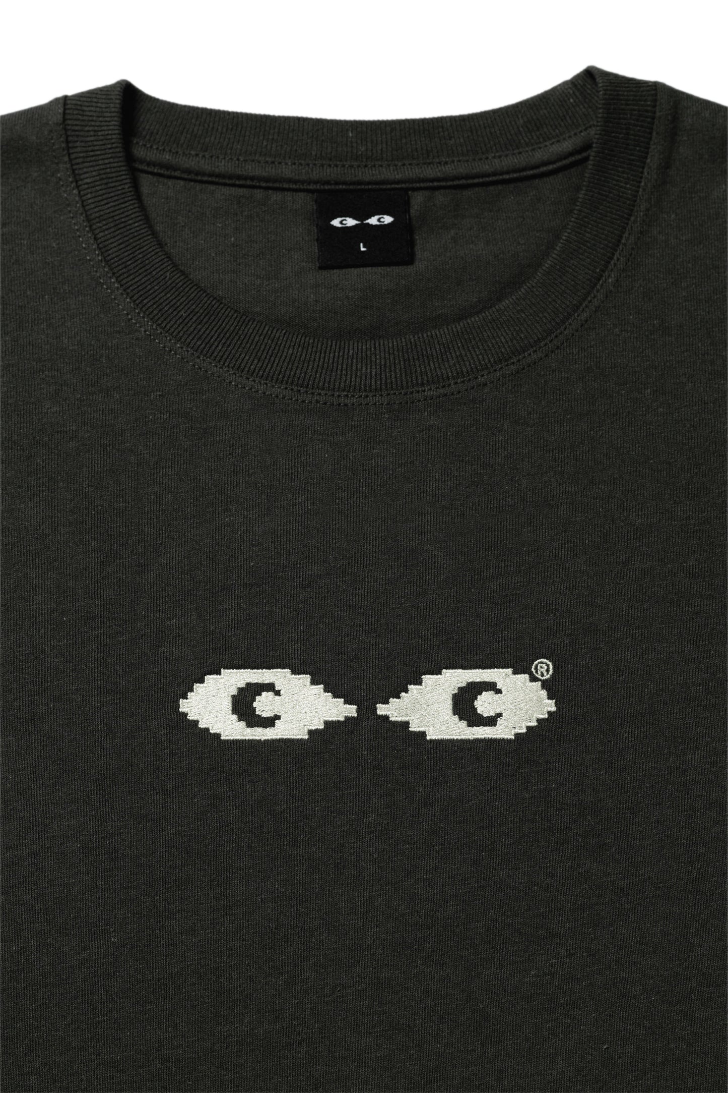 Embroidery Logo Tee - Washed Black