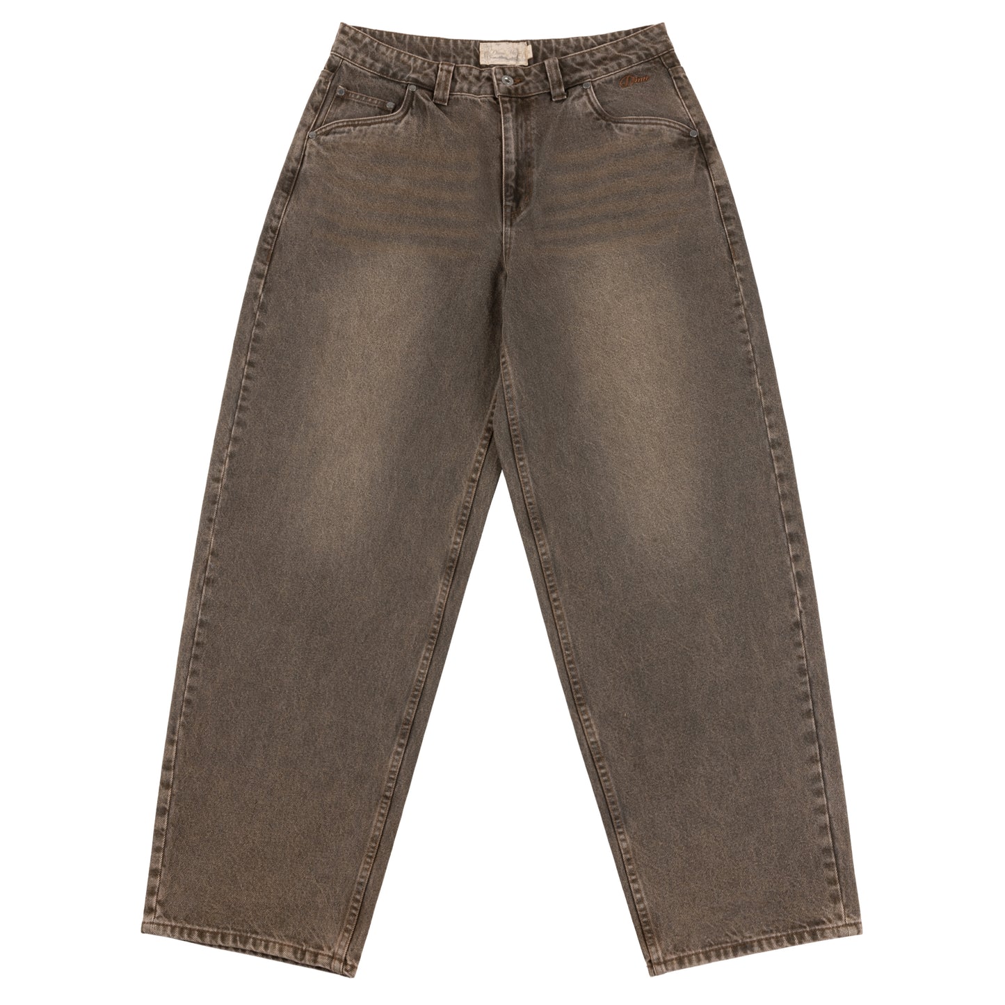 Brown jeans on a white background