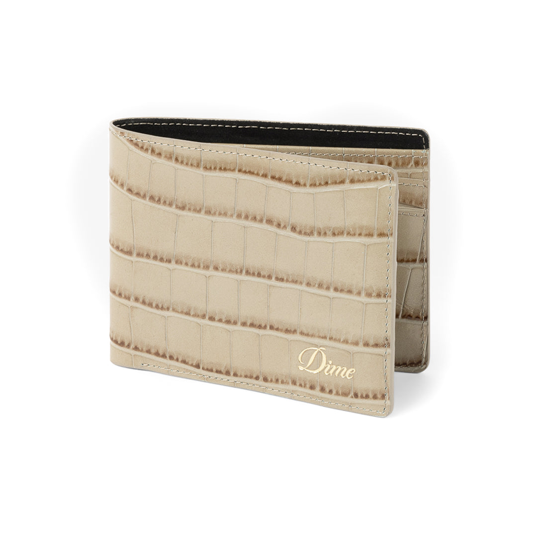 Croc Bifold Wallet - Tan
