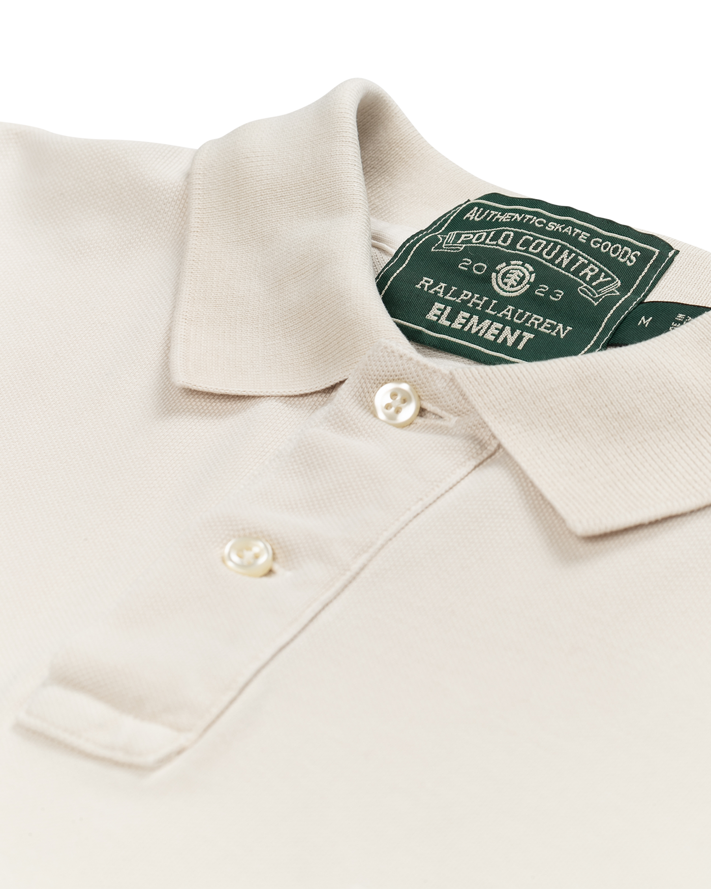 Polo x Element Big Fit Mesh Polo Shirt - Ecru