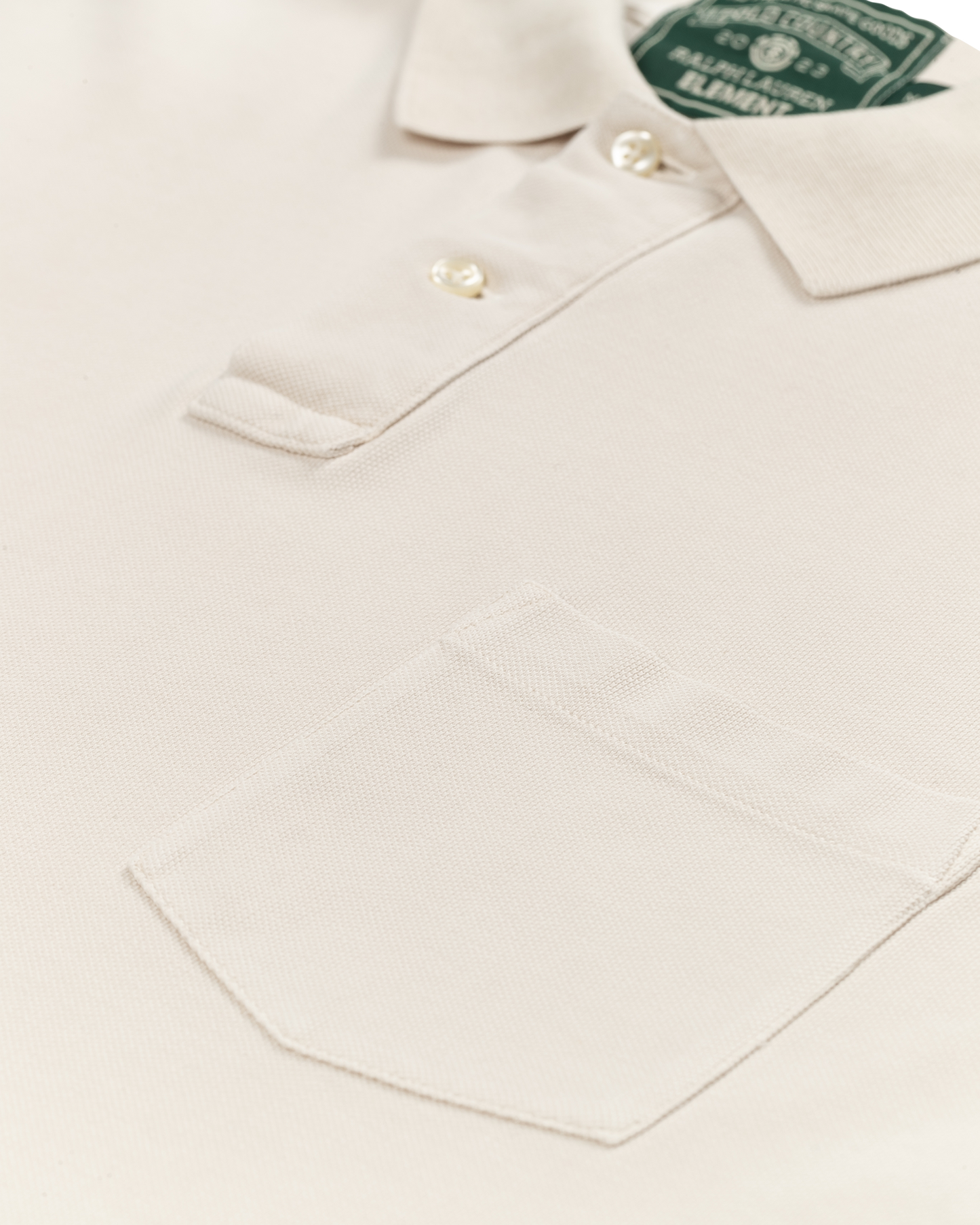Polo x Element Big Fit Mesh Polo Shirt - Ecru