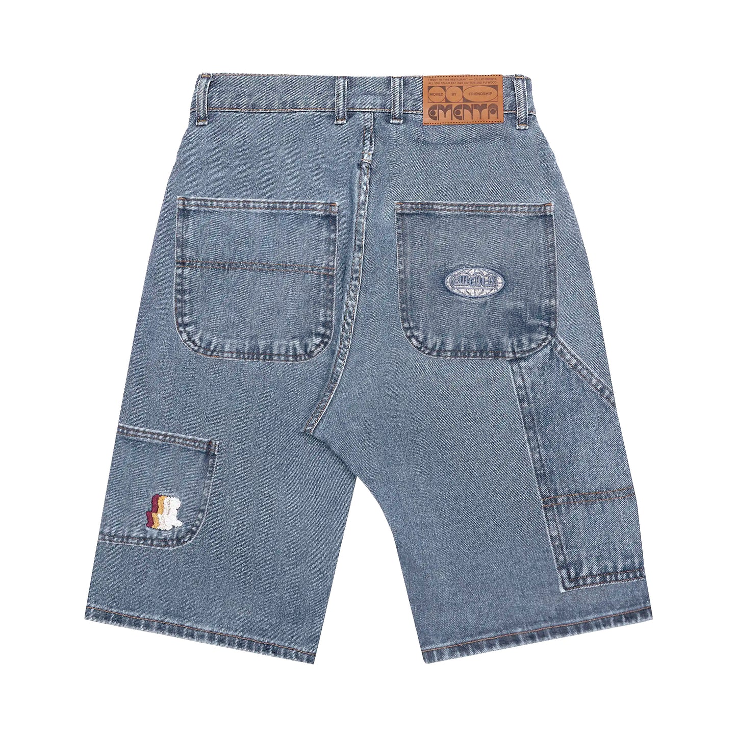 Djo Denim Shorts - Blue Fade Out Strong Bleached