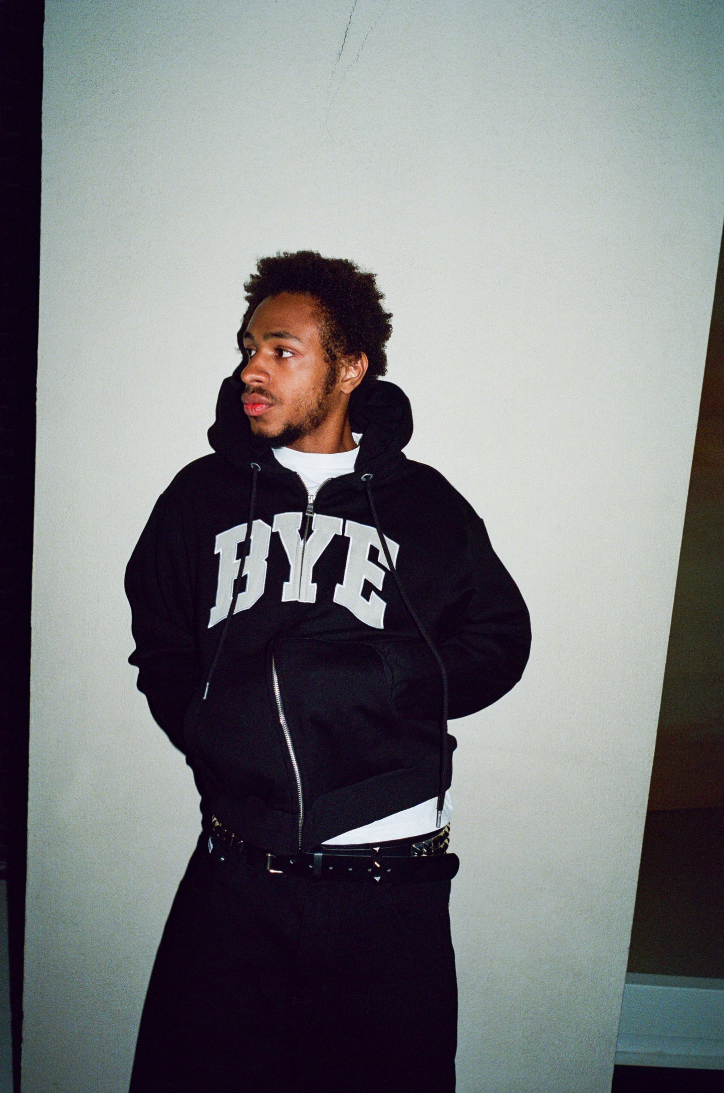 Bye Zip-Up Hoodie - Black