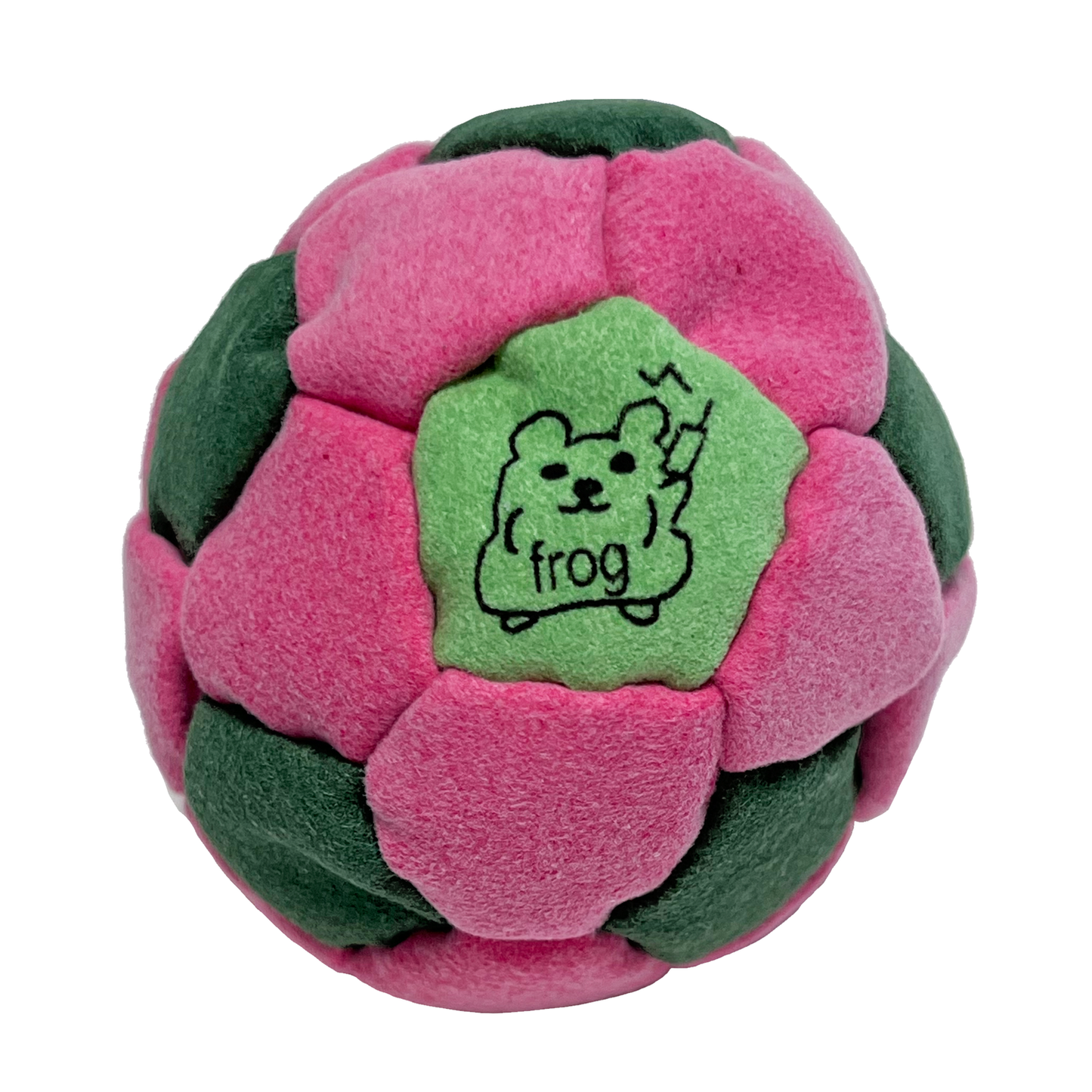 Frog Hacky Sack Footbag - Green / Pink / Neon
