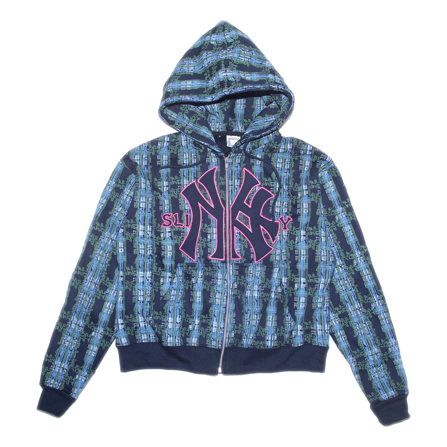 Yankees Bootleg Zip Hoodie - Navy