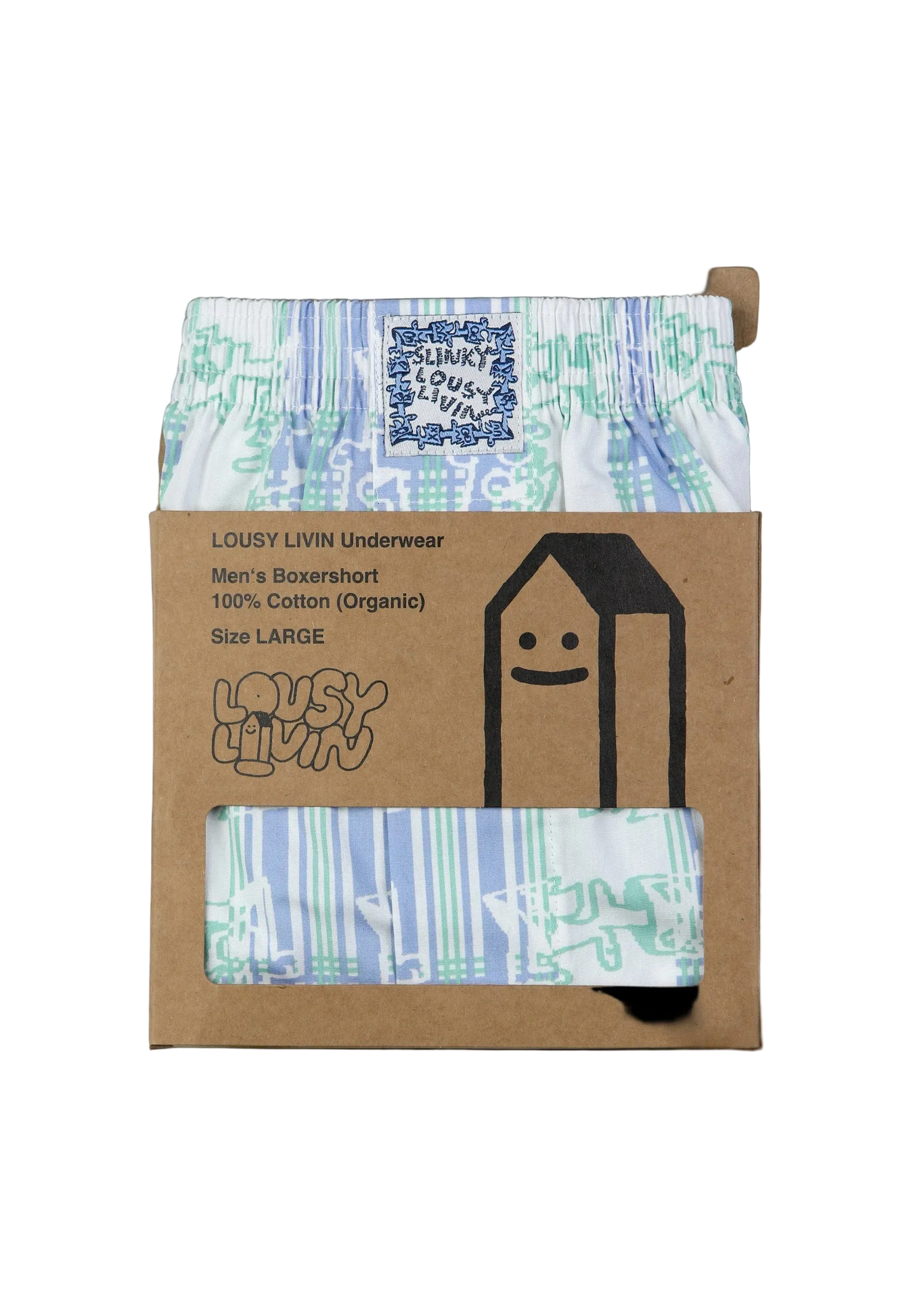 Lousy Livin & Slinky Boxershort - White / Plaid