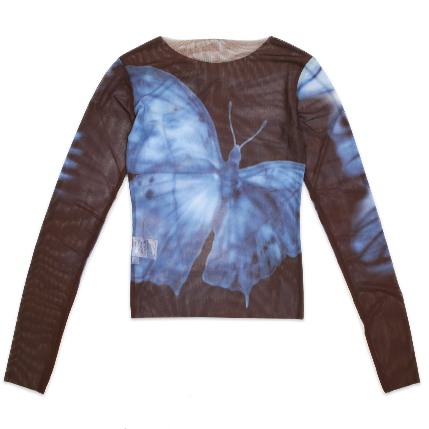 Butterfly Mesh Shirt - Black / Blue