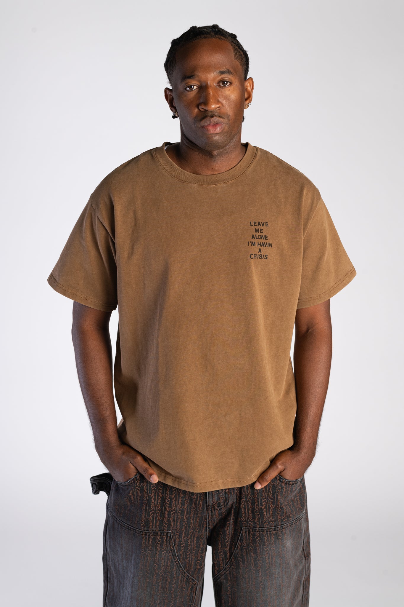 Mini Crisis Tee - Faded Brown