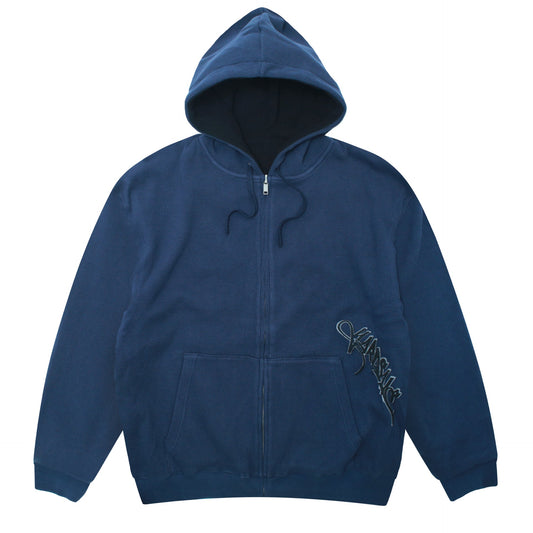 Exo Reversible Zip Hoodie - Indigo / Black